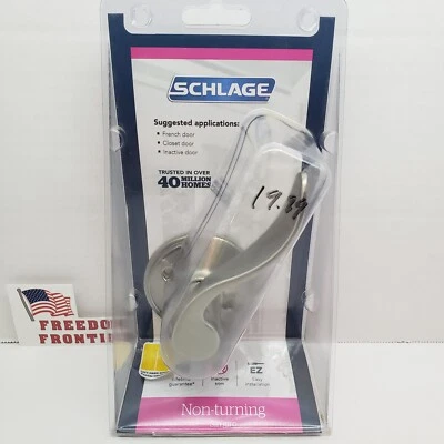 Palanca ficticia inactiva SCHLAGE acento para mano izquierda níquel satinado #F170 V ACC 619 Foto 1 de 4