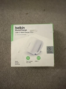 Genuine Belkin BOOSTCHARGE 20W USB-C Wall Fast Charger for Apple Samsung - Picture 1 of 2