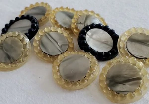 Vintage Estate Buttons Celluloid, Early Plastic Lot - Picture 1 of 13