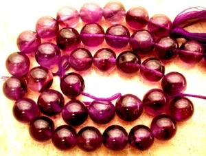 Cuentas redondas grandes de amatista 8,5-9 mm / 8-8,5 mm 7" str (seleccionar tamaño A); 22-23 cuentas - Imagen 1 de 2