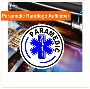Paramedic Star of Life Rundlogo, reflektierende oder normale Farben - Picture 1 of 1