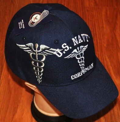 Sombrero azul del cuerpo de la Marina de los Estados Unidos gorra de pelota marines naval veterano militar con licencia Foto 1 de 3