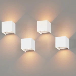 4 Pack 12W Lampade Da Parete a LED, Design a Fascio Di Luce Regolabile, Applique - Foto 1 di 12