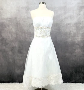 MoriLee by Madeline Gardner Womens Dress Size 4 Bridal Princess Cocktail Wedding - Picture 1 of 12