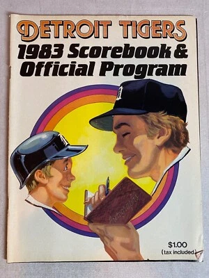 DETROIT TIGERS 1983 SCORE BOOK AND OFFICIAL PROGRAM vs Los Angeles Angels - O - Image 1 of 3