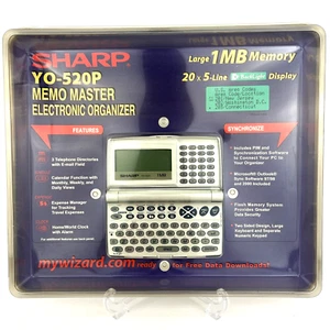 Sharp YO-520P Synchronize Memo Master organisateur électronique NEUF Mywizard - Photo 1 sur 10