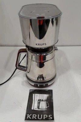 Krups Coffee Maker Silver Collection Stainless Chrome Thermal Carafe KT600 - Image 1 of 4