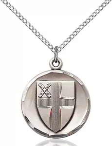 Sterling Silver "I am an Episcopalian" Medal Pendant Necklace 18''Chain Gift Box - Picture 1 of 4
