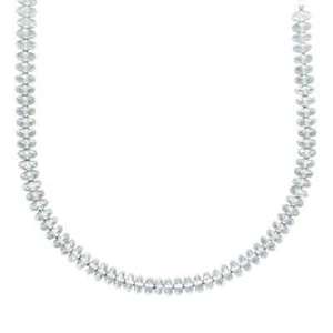 Kette aus natürlichen Spinell & Quarz Kristall Perlen, 925 Silber Haken - Bild 1 von 5