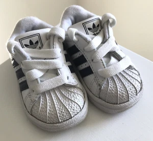 Adidas Trefoil Superstar Shell Toe Size Size US 4K UK 3K White / Black 3 Stripe - Picture 1 of 9