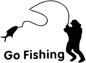 GOING FISHING DECAL FOR CARS AND TRUCKS - Picture 1 of 1
