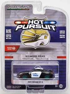 GREENLIGHT GREEN MACHINE HOT PURSUIT OCEANSIDE CA. POLICE 2015 NISSAN GT-R! - Picture 1 of 4