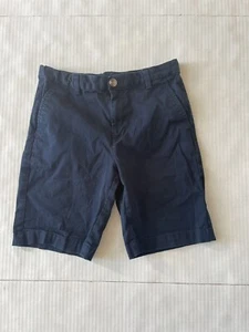 Vineyard Vines Shorts Boys Size 12 Adjustable Waist Navy Blue Cotton Chino - Picture 1 of 7