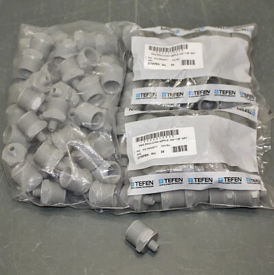 (97) Tefen Straight Reducer 3/4" to 1/8" NPT, Nylon Plastic Pipe Fitting for Oil - Image 1 of 4