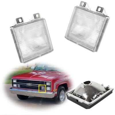 Clear Turn Signal Side Corner Marker Lamp Lights Lens For Chevy GMC Pickup Truck - Image 1 of 4
