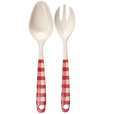 Primitives by Kathy Serving Utensil Set 2 Fork Spoon Picnic BBQ Outdoor Kitchen - Image 1 of 4