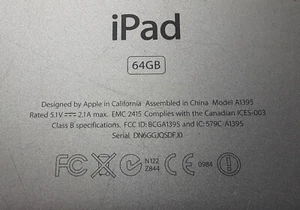 Non-Functional Apple iPad A1395 64gb Tablet Bundle - Picture 1 of 4