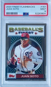 Topps Finest Flashbacks #167 2020 Juan Soto PSA 9 - Washington Nationals - Imagen 1 de 2