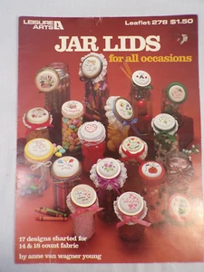 Leisure Arts Jar Lids for All Occasions Leaflet 278 Cross Stitch Pattern - Picture 1 of 1