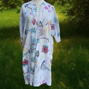 Love by Gap Tropical Print Oversized Shirt Dress /Beach Cover Up Medium - Picture 1 of 2