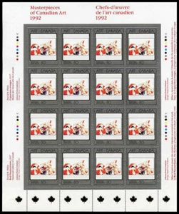 Canada Stamp SHEET#1419 - Red Nasturtiums (1992) 50¢ Untagged - Picture 1 of 1