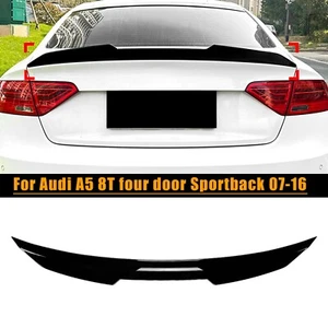 For 2007-2016 Audi A5 8T Sportback 4dr Rear Spoiler Wing Gloss Black PSM Style - Picture 1 of 5