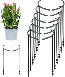 12 Packs Plant Supports for Outdoor Plants, Half round Plant Support Stakes Stac - Picture 1 of 7
