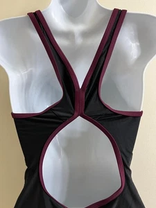 Speedo One Piece Swimsuit Women’s Potent Purple Stretch Racerback Keyhole Size M - Picture 1 of 6