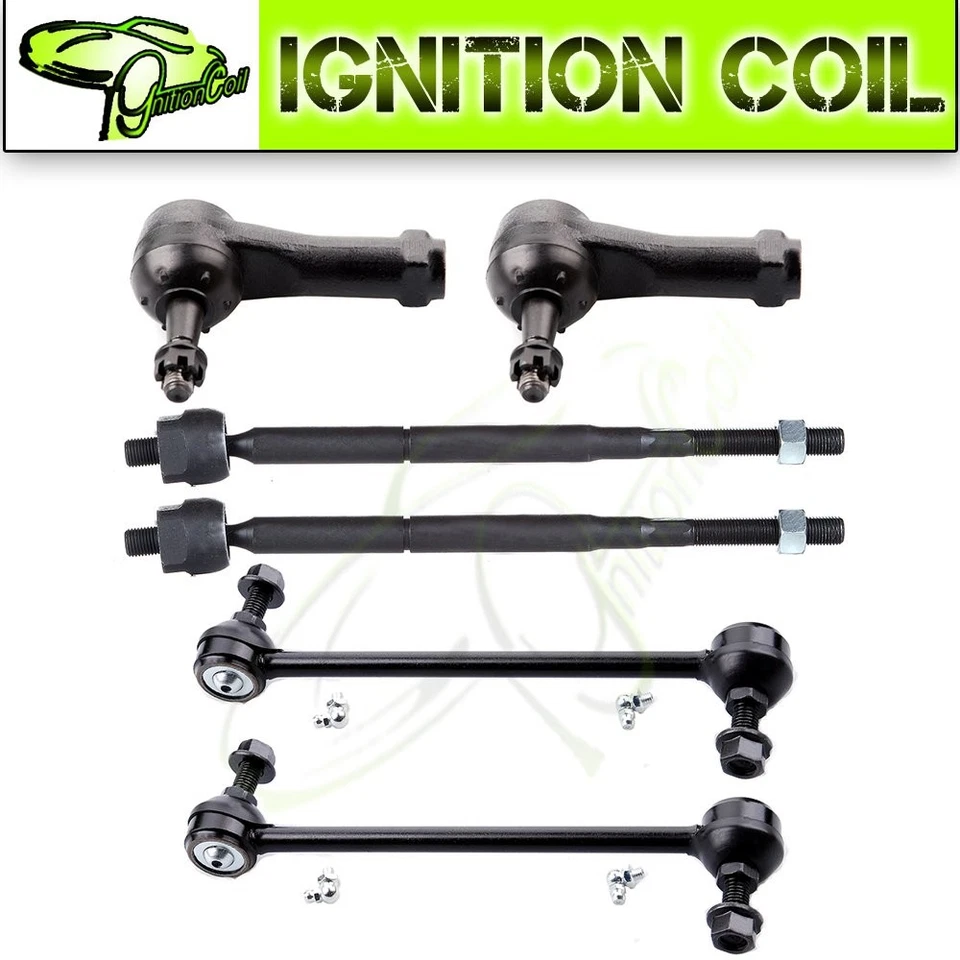 6pcs Front Tie Rod Ends Sway Bars For Chevy Cobalt HHR Pontiac Pursuit 2005-2011 - Imagem 1 de 4
