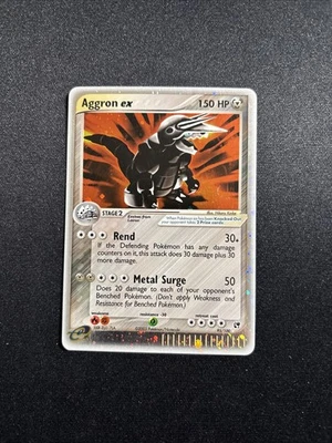 Pokémon TCG Aggron EX Sandstorm Holo Rare Card 95/100 LP - - Image 1 of 4