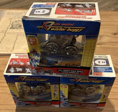 Three Radio Control Mini Twister Buggy Cars Rechargeable Spin Stunts Action - Image 1 of 4