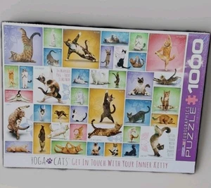 Katze Yoga Puzzle 1000 Teile werkseitig versiegelt Eurographics 19 1/4 x 26 5/8 - Bild 1 von 17