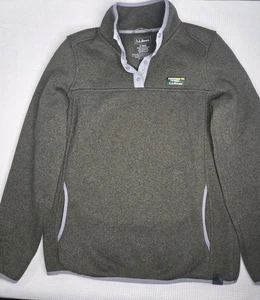 LL Bean Airlight 1/4 Snap Pullover Sweater Jacke Damen Small hellolivgrün - Bild 1 von 7