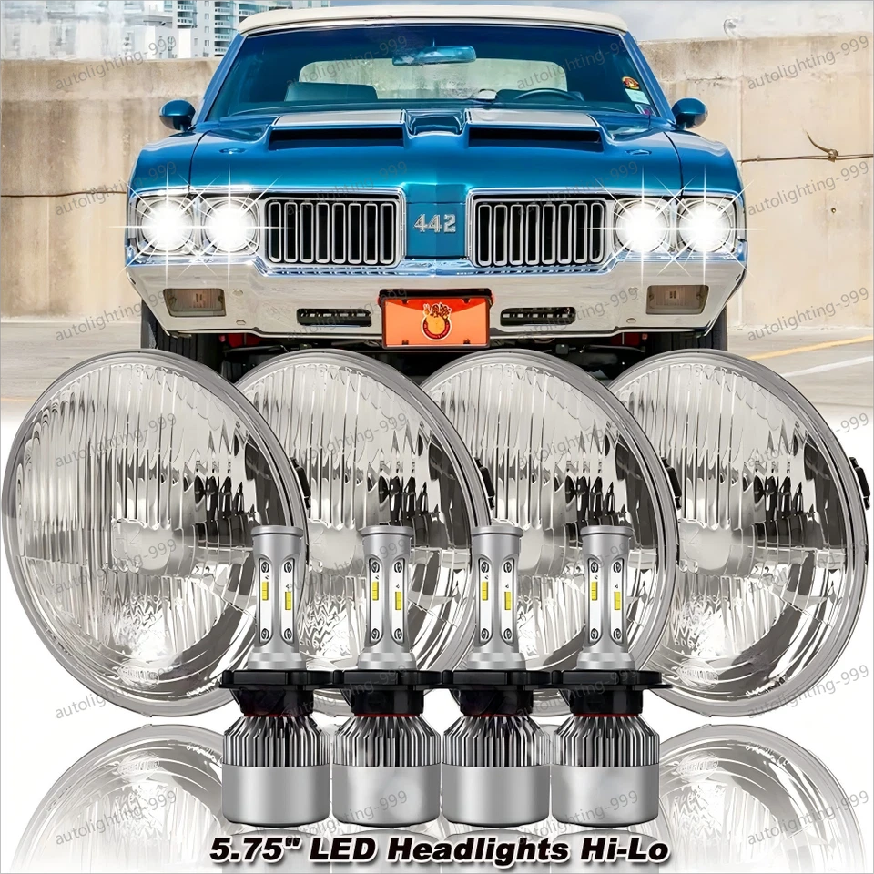 4 PIEZAS 5 3/4" 5.75 LED Faros HI/LO DRL para Oldsmobile 442 98 F85 Cutlass Foto 1 de 4