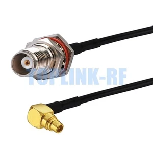 MMCX Male Right Angle to TNC Female Connector RF Pigtail Jumper RG174 Coax Cable - Zdjęcie 1 z 4