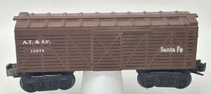 Vintage Marx O-27 Gauge #13975 Santa Fe Cattle Car, 8 Wheel, w/ Knuckle Couplers - Picture 1 of 3