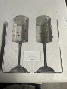 Cupcakes & Kaschmir 2er Set Weingläser bunte Perlen 3D NEU IM KARTON VIRAL - Bild 1 von 4