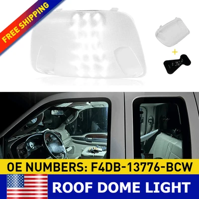 Luz de lectura LED completa domo superior + cubierta de lámpara para Ford F-150 F150 1997-2003 1X Foto 1 de 4