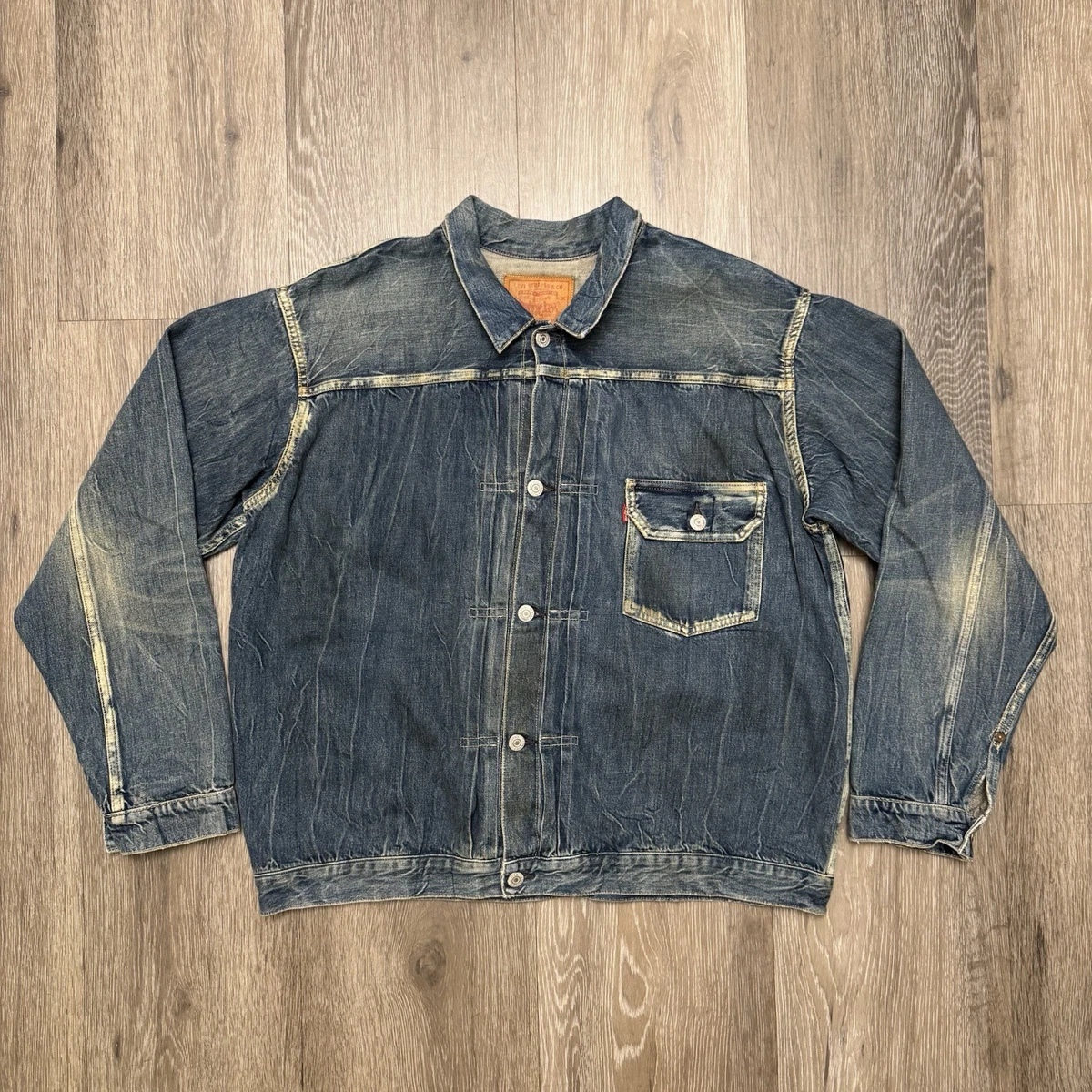 506冊限定 Levi's VINTAGE DENIM JACKETS TYPE Levi's 506XX 1st Type WWII Big E Denim Jacket Dark Indigo Vintage