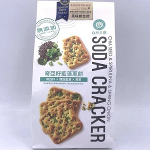 Natural's Idea Chia Seed & Spirulina & Spring Onion Soda Cracker180g奇亞籽藍藻蔥餅 - Picture 1 of 5