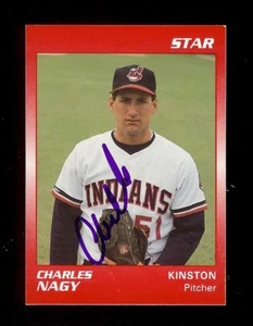CHARLES NAGY 1989 Star - Kinston Indians AUTOGRAPH SIGNED Baseball Card RC - Picture 1 of 1