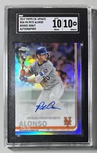 Pete Alonso Rookie Auto 2019 Topps Chrome Update SGC 10 Refractor Debuts #RDA-PA - Photo 1 sur 3