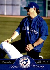 2013 Dunedin Blue Jays Grandstand #30 Scott Weberg Strength Coach Baseball Card