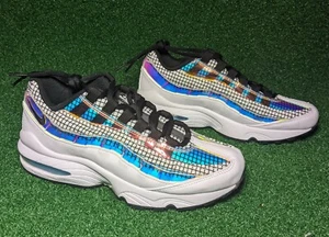 Nike Air Max 95 LV8 (GS) White/Black-Blue Gaze Size 5.5Y/Women’s 7 [BQ7218-100] - Picture 1 of 5