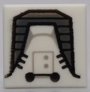 Lego 2x Tile Decorated 1 x 1 with Groove Galactic Empire Jet Pack Patternj - Picture 1 of 1