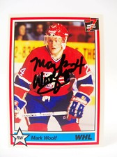 7th Inning Sketch #200 Mark Woolf Autograph Spokane Chiefs WHL Ice Hockey Card