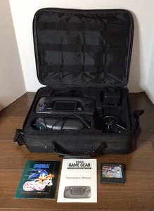 Sega Game Gear Bundle - Sonic 2, Travel Case, Power Supply, Battery Pack - Works - Picture 1 of 14
