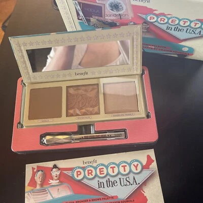 Benefit cometics Pretty in the U.S.A. Blush Bronzer Brow NIB Rare - Image 1 of 4