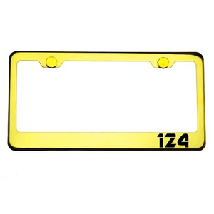 Marco de placa dorada cromo 124 tapa de tornillo de metal grabado con láser - Imagen 1 de 8