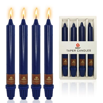 "Juego de 4 velas de cena velas cónicas sin perfume decoración del hogar 8""" Foto 1 de 4